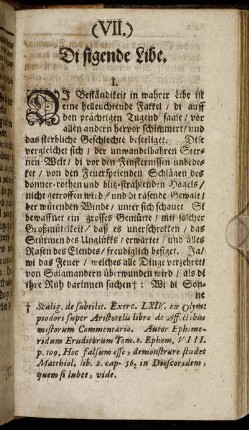 VII. Di sigende Libe.
