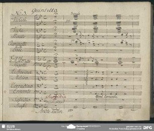 Quintetto: "Qual lamento qual voce"