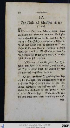 IV. Die Seele des Menschen ist unsterblich.