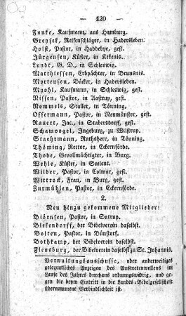 2. Neu hinzu gekommene Mitglieder: