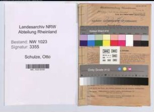 Entnazifizierung Otto Schulze , geb. 26.12.1889 (Stadtinspektor)