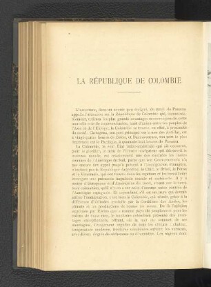 La République De Colombie.