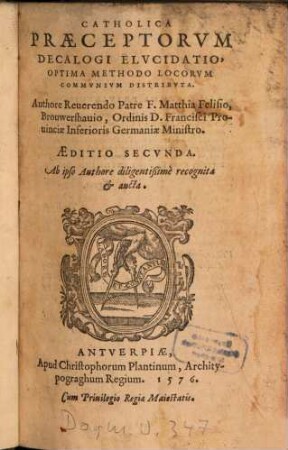 Catholica praeceptorum decalogi elucidatio optima