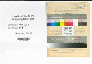 Entnazifizierung Ernst Koerner , geb. 29.03.1892 (Polizist)