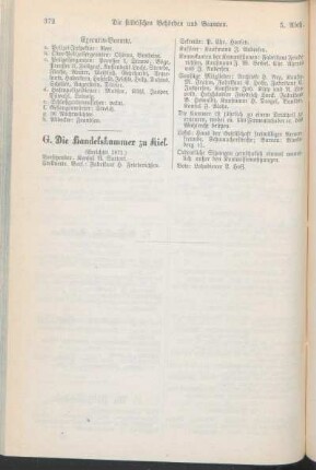 G. Die Handelskammer zu Kiel.