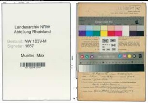 Entnazifizierung Max Mueller , geb. 18.08.1898 (Postbeamter)