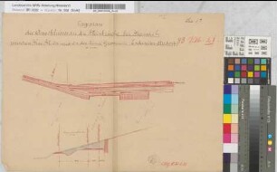 Kleinbahnstrecke Gressenich-Eschweiler-Kinzweiler- Alsdorf Lage- und Höhenpläne, Querschnitte. Anschluß an die Steinbrücke bei Hamich zwischen Km 0,2-0,4. Lageplan Maßstab 1:500
