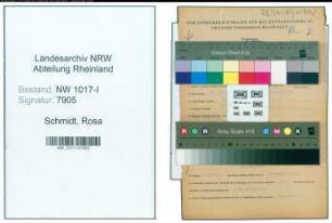 Entnazifizierung Rosa Schmidt , geb. 05.10.1904 ()