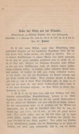698-705 Ueber das Gesetz und das Erlaubte