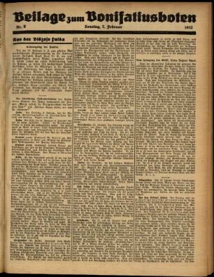 Zweite Ausgabe vom Sonntag, den 07. Februar 1932.