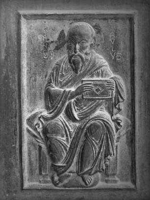 Bronzetür mit Heiligen und der Passion Christi: Der heilige Paulus