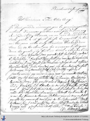Nachlass F. D. Ring (NL 10/IV B 359-1773) : Briefwechsel Mechel - Ring