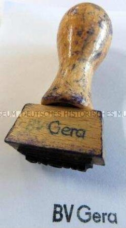 Stempel "BV Gera"