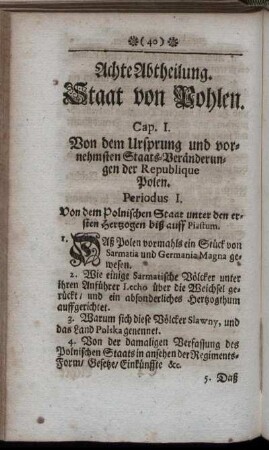 Achte Abtheilung. Staat von Pohlen.
