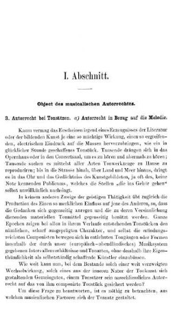 I. Abschnitt. Object des musicalischen Autorrechtes.