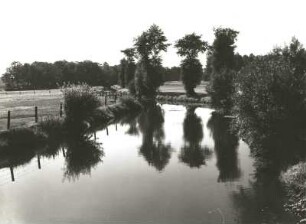 Oberlausitzer Niederung. Auenlandschaft mit Gewässer und Weidefläche