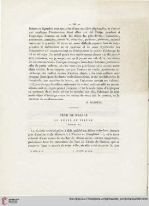 6: Tête de Marbre : du musée de Vienne
