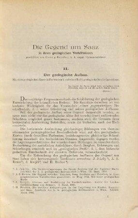 Die Gegend um Saaz in ihren geologischen Verhältnissen, 2. Der geologische Aufbau