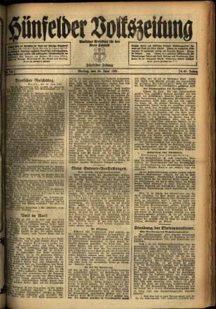 Ausgabe vom Freitag, den 24. Juni 1921.