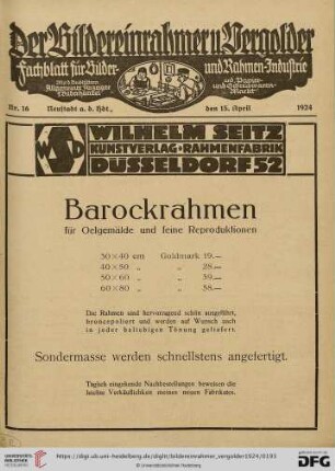 Nr. 16 (15. April 1924)