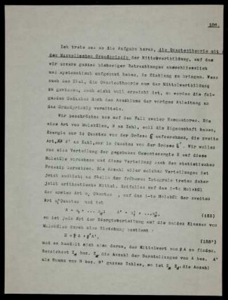 Quantentheorie und Maxwellsches Grundprinzip der Mittelwertbildung