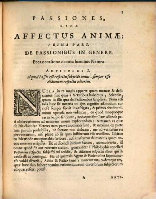 Passiones animae per Renatum des Cartes : Gallicè ab ipso conscriptae, nunc autem in exterorum gratiam Latina civitate donatae