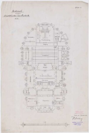 Stadttheater, Rostock: Grundriss UG