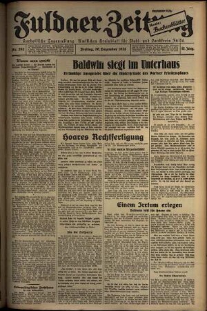 Ausgabe vom Freitag, den 20. Dezember 1935.