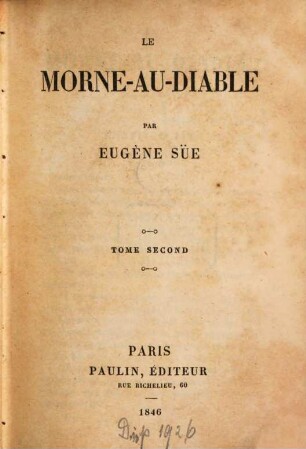 Le Morne-au-Diable : Par Eugène Süe, 2