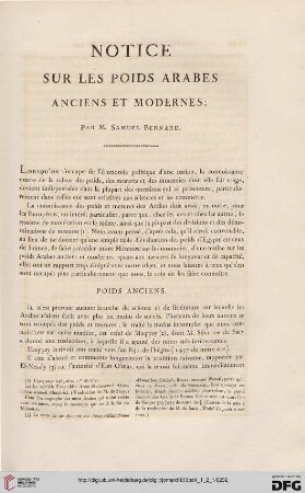 Notice sur les poids arabes anciens et modernes