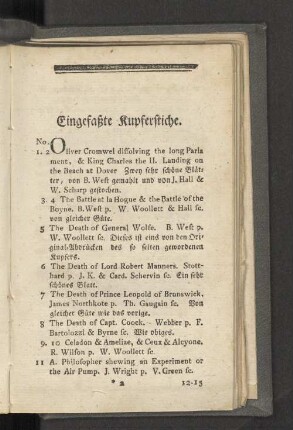 Eingefaßte Kupferstiche.