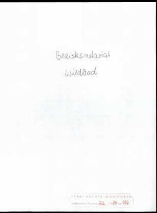 Bezirksnotariat Wildbad , Schriftwechsel mit Wichert
