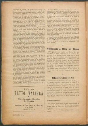Homenaje a Otto M. Cione