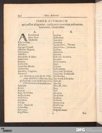 Index Authorum