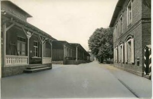 Königsbrück. Truppenübungsplatz, Altes Lager. Eingang zum Barackenlager mit Wachgebäude