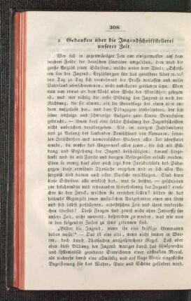 Gedanken über die Jugendschriftstellerei unserer Zeit