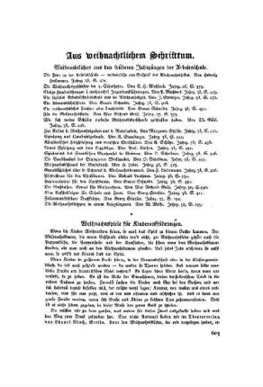 Aus weihnachtlichem Schrifttum
