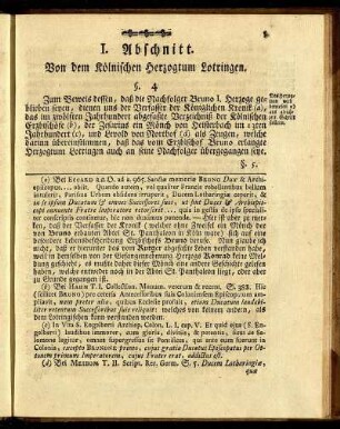 I. Abschnitt. Von dem Kölnischen Herzogtum Lotringen.