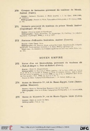 Moyen Empire (No. 273 - 294)