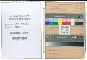 Entnazifizierung Walter Baumgart , geb. 28.04.1912 (Arbeiter)