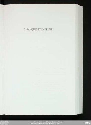 C. Banques Et Emprunts