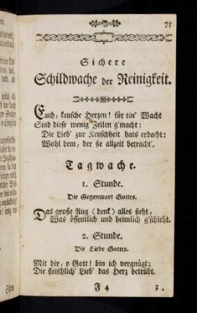 75-80, Sichere Schildwache der Reinigkeit.
