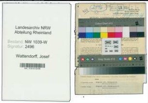 Entnazifizierung Josef Wattendorff , geb. 06.10.1900 (Betriebsfuehrer)
