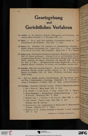 Gesetzgebung und Gerichtliches Verfahren (Nr. 100-153)