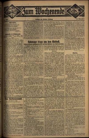 Zweite Ausgabe vom Sonntag, den 16. November 1930.