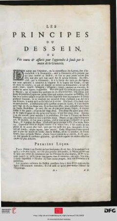 Les Principes du Dessein