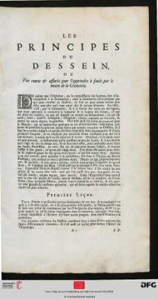 Les Principes du Dessein