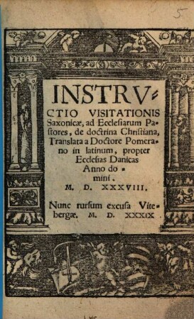 Instrvctio Visitationis Saxonicae, ad Ecclesiarum Pastores, de doctrina Christiana