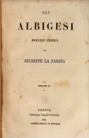 Gli Albigesi : romanzo storico, 2