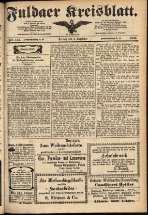 Zweite Ausgabe vom Freitag, den 04. Dezember 1903.